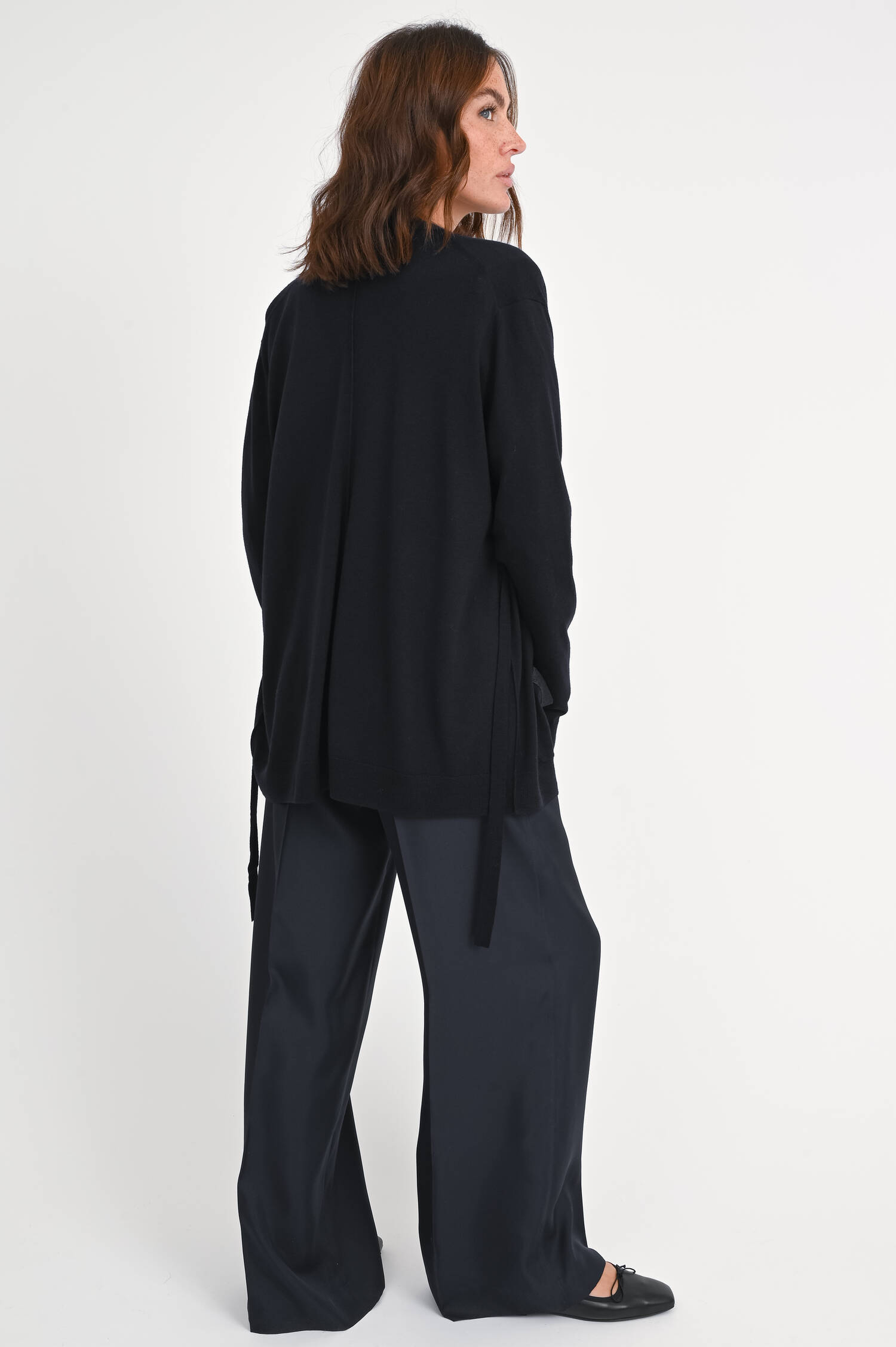 Cardigan aus Wolle in Navy