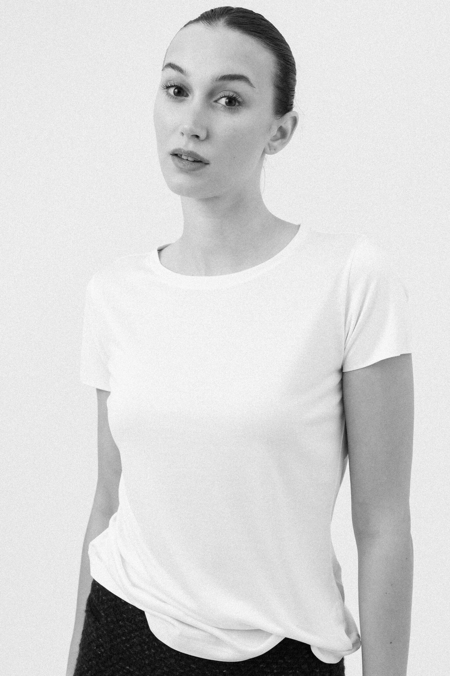 Seiden-Shirt FANNY in Biancoweiß Seiden-Shirt FANNY in Biancoweiß