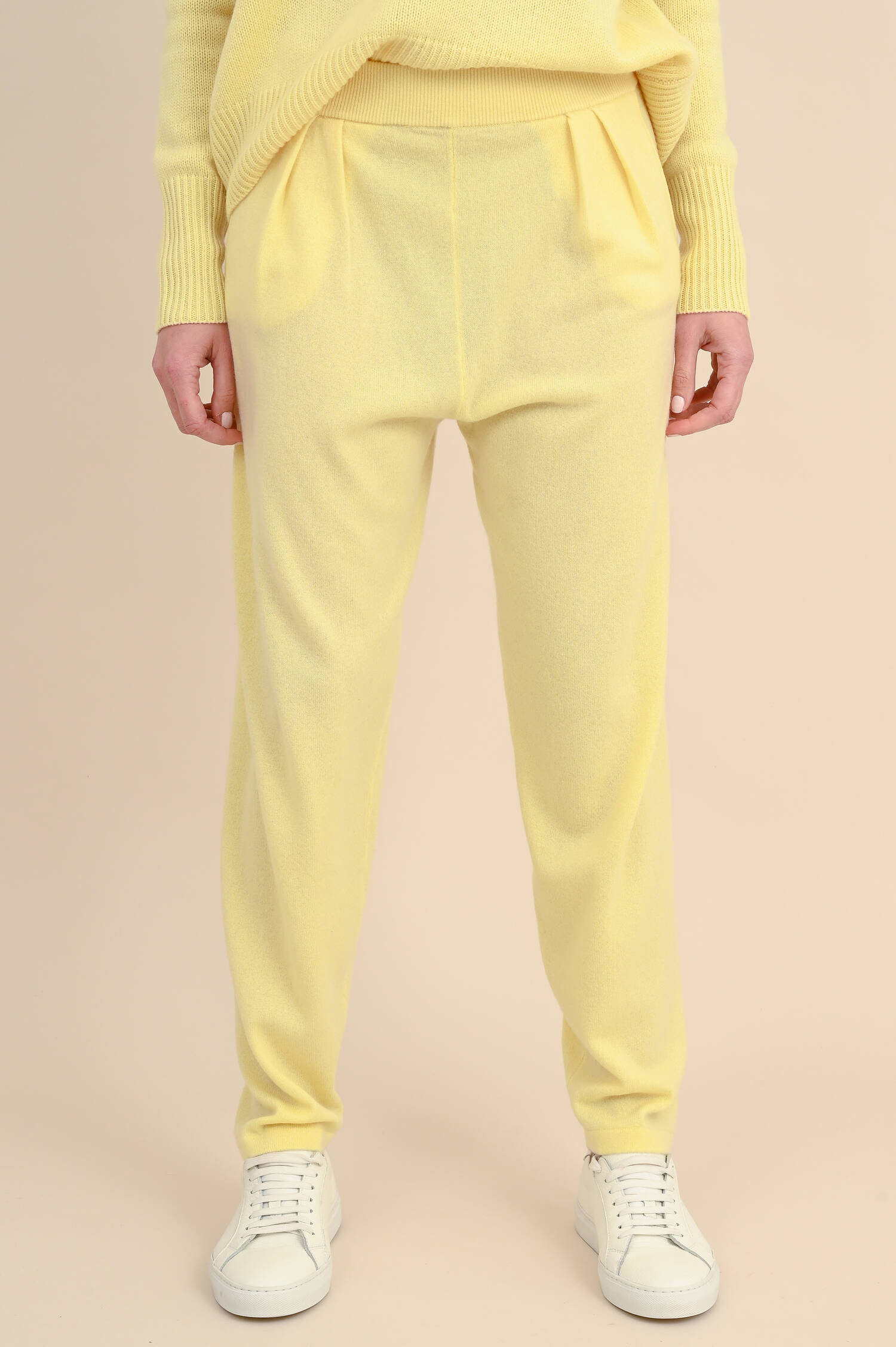 Cashmere Hose JO in Pastellgelb