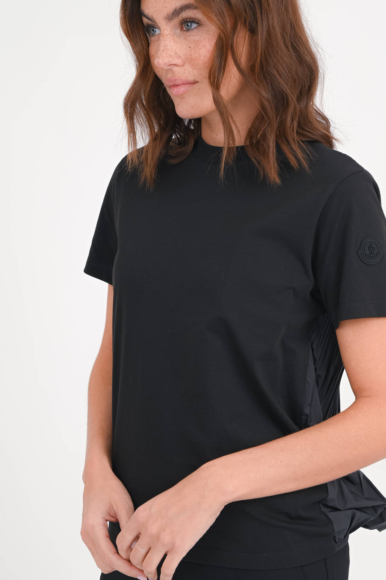 Shirt mit Plisseefalten in Schwarz Shirt mit Plisseefalten in Schwarz