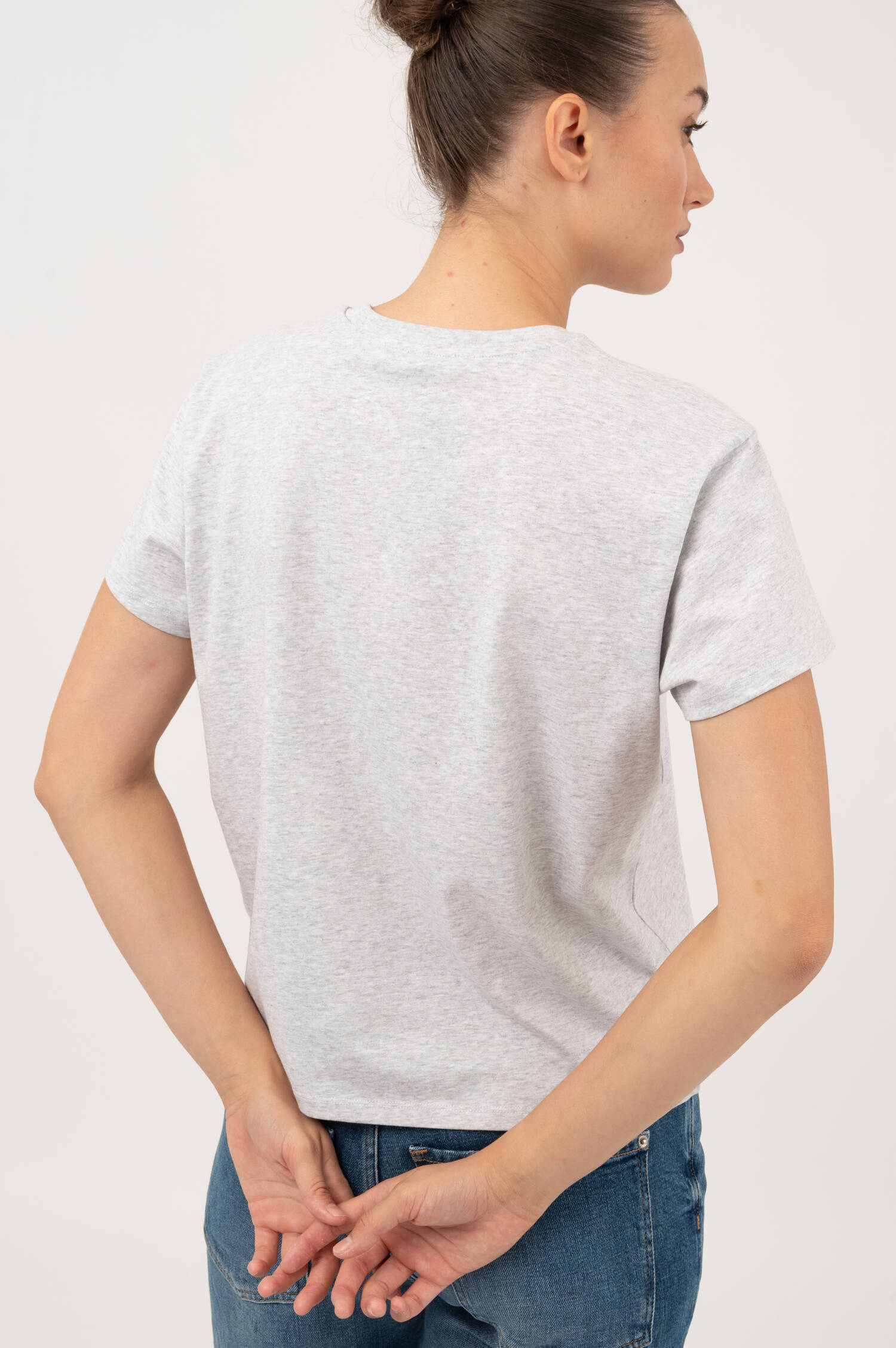 T-Shirt PHONE DIAL in Grau meliert T-Shirt PHONE DIAL in Grau meliert