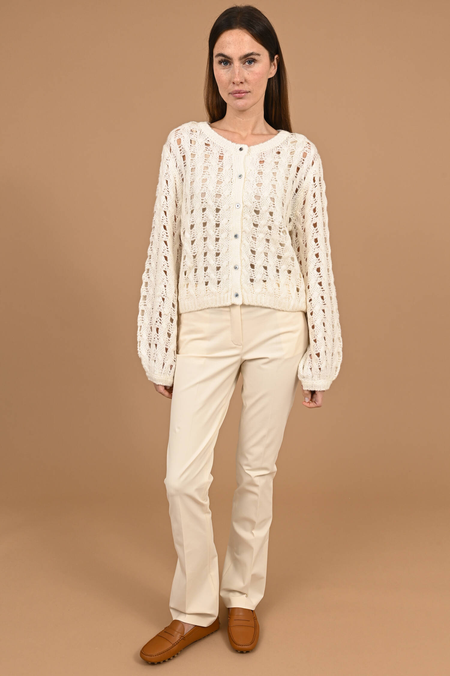 Grobstrickweste in Beige Grobstrickweste in Beige