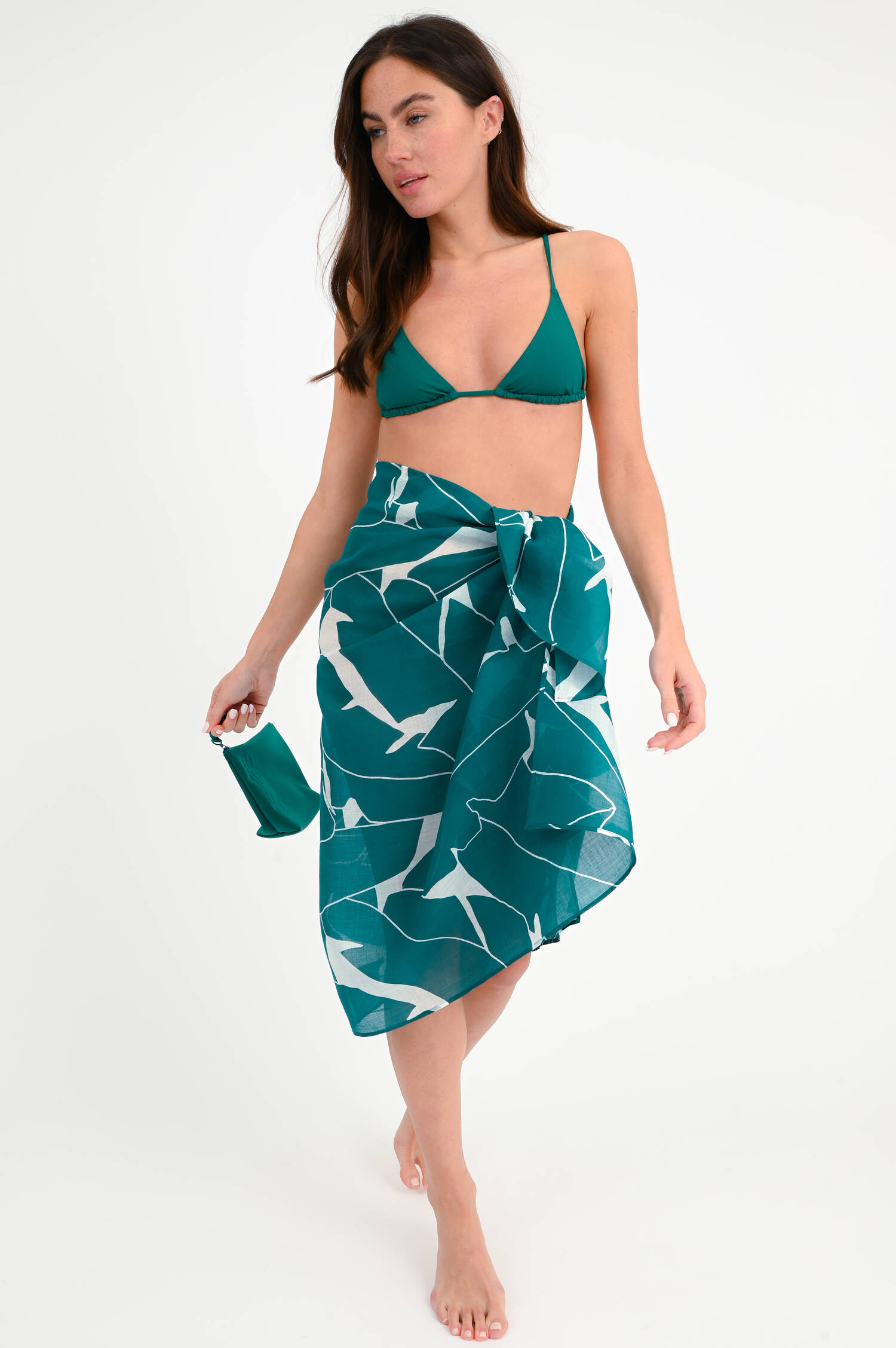 Sarong DANIELA DANANIE in Blaugrün/Weiß