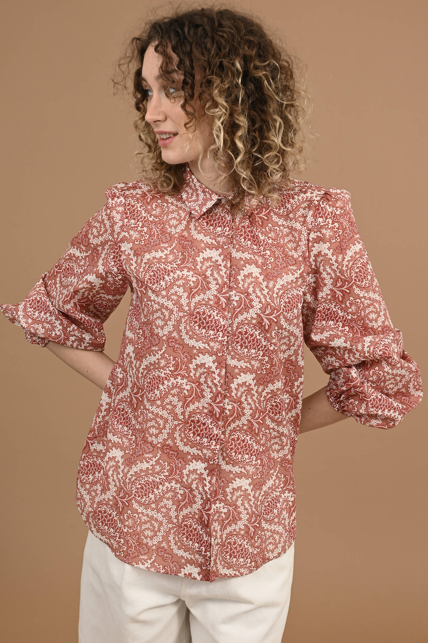 Bluse PERIODI in Kirschrot