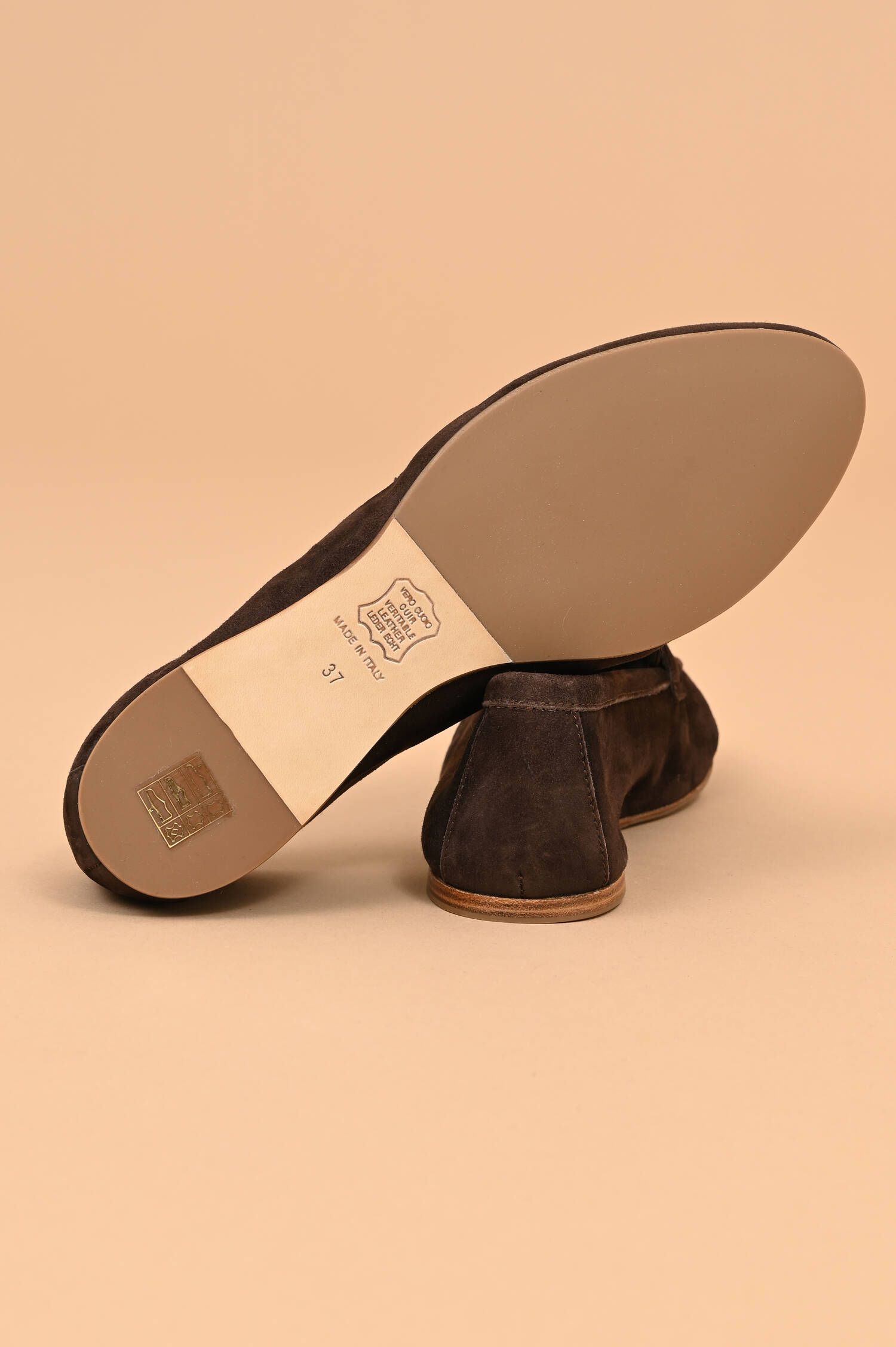 Veloursleder-Loafer in Dunkelbraun