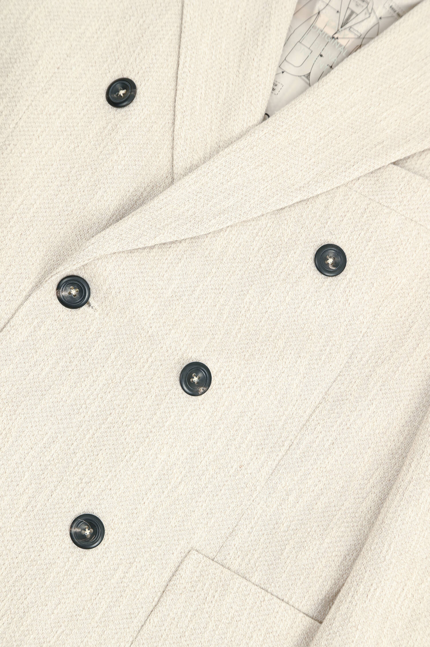 Doppelreiher Sakko aus Baumwolle in Natur