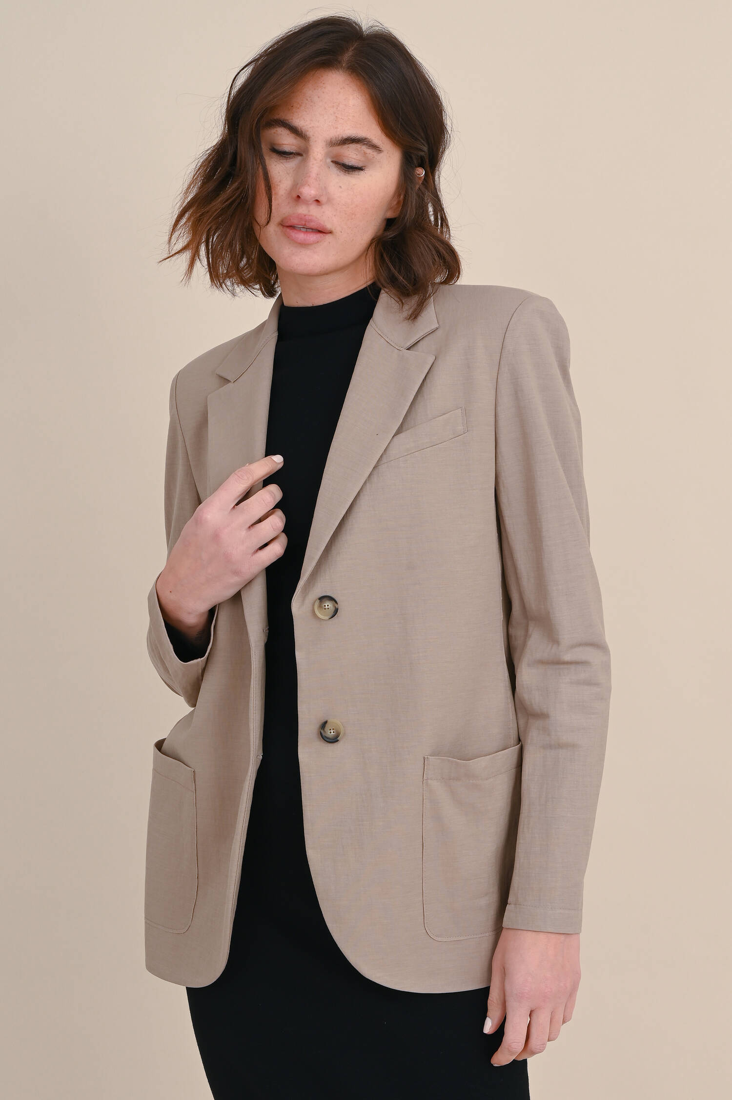 Boyfriend Blazer in Taupe Boyfriend Blazer in Taupe