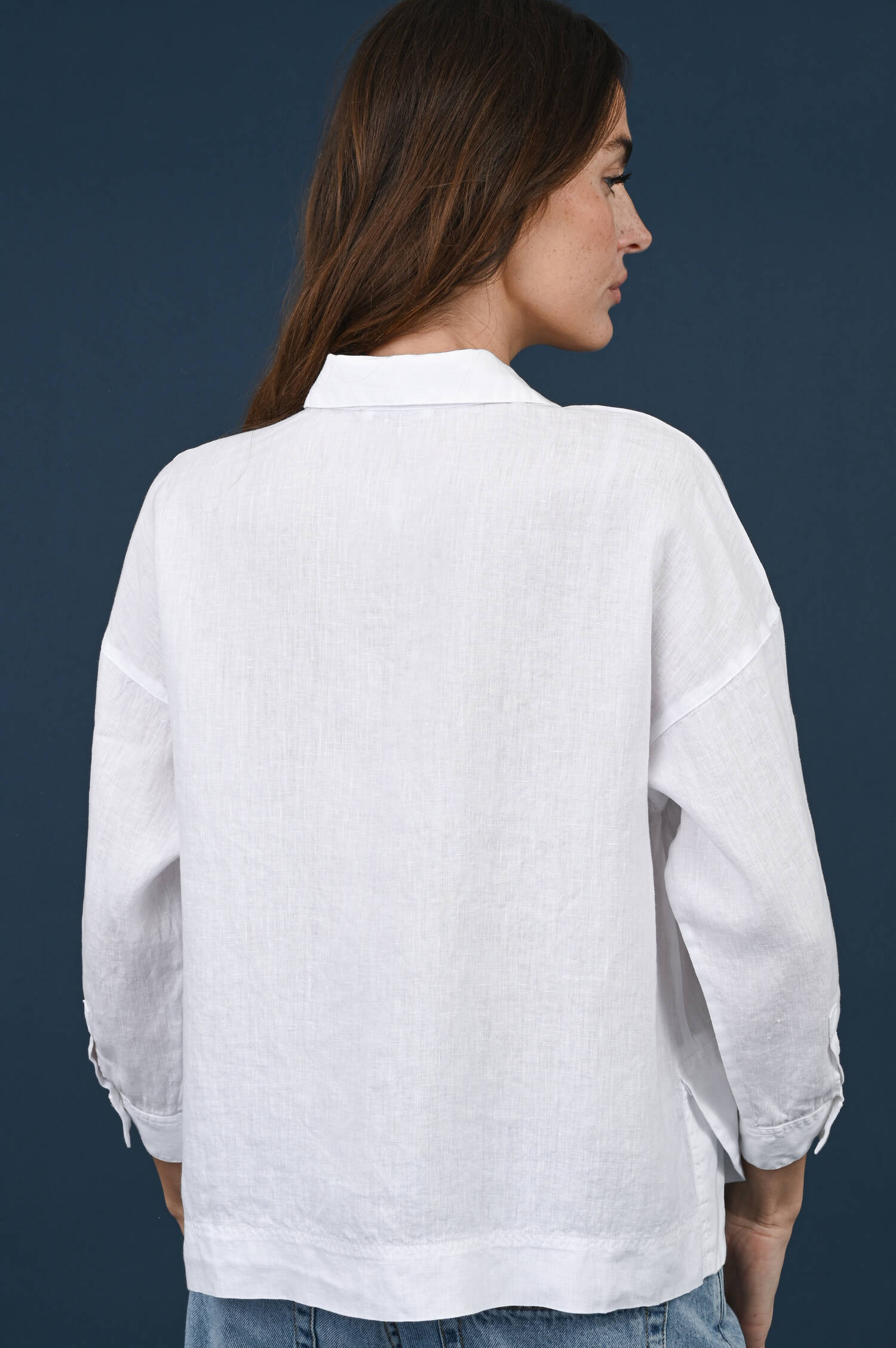 Leinenbluse in Weiß