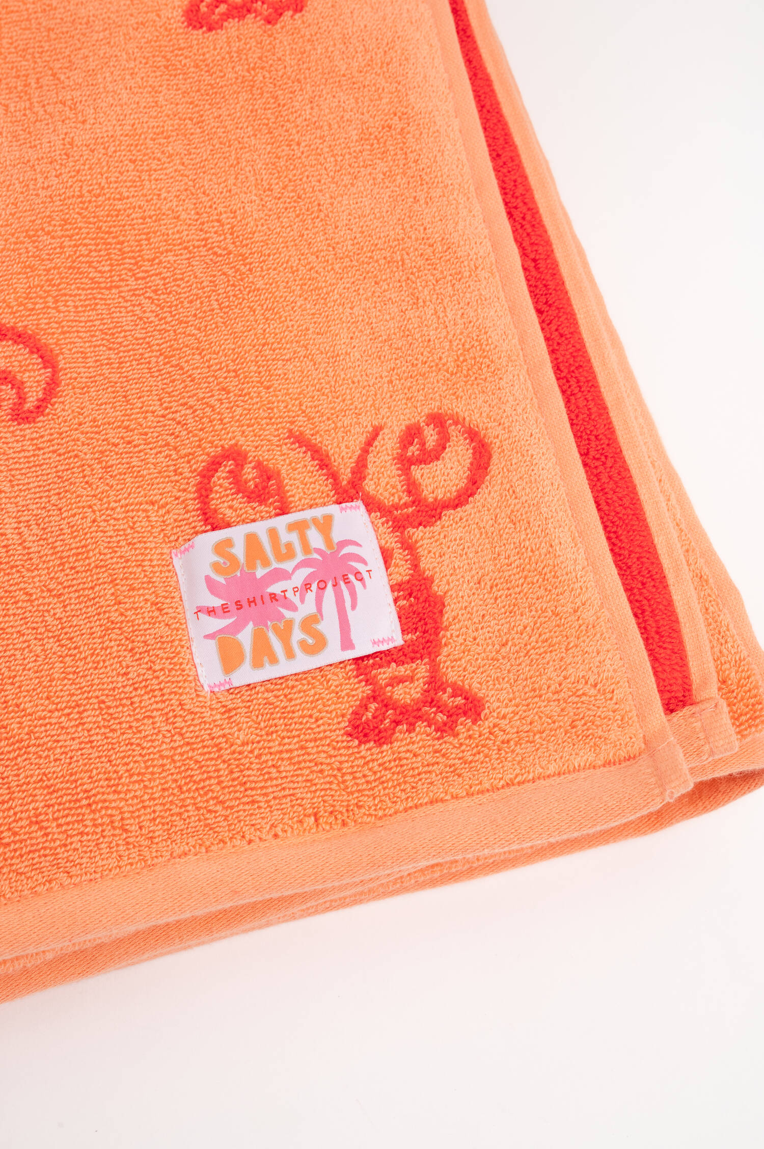 Frottee Strandtuch in Orange