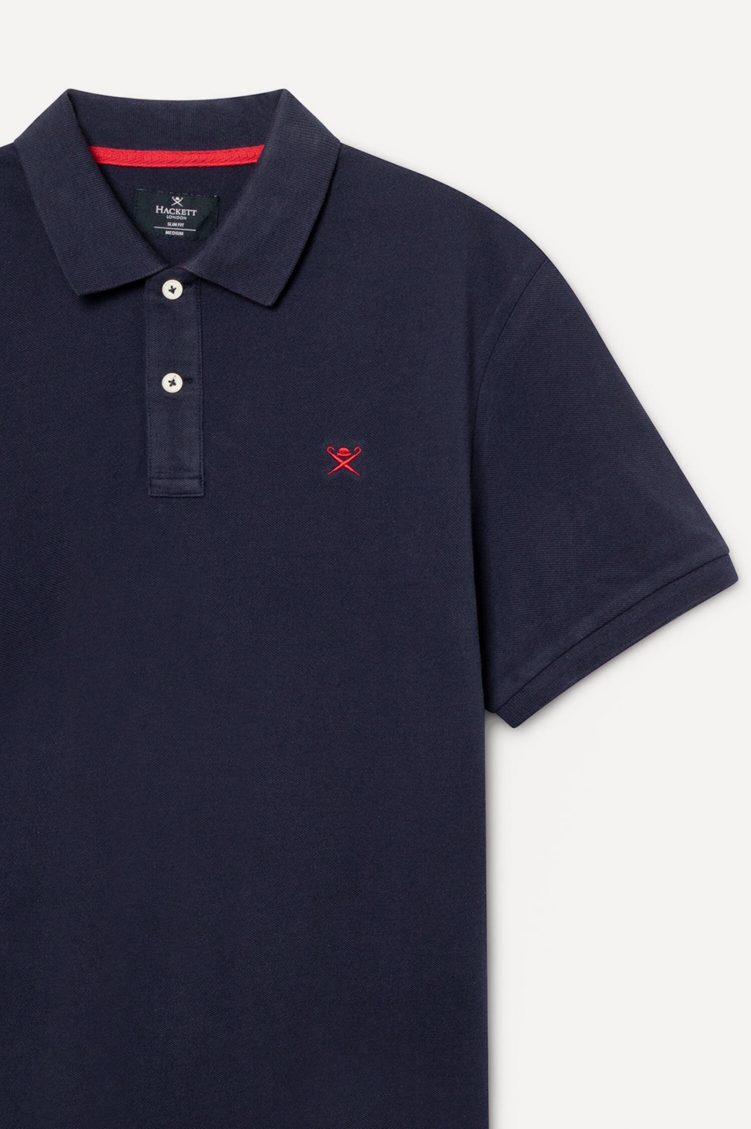 Poloshirt mit gesticktem Logo in Navy