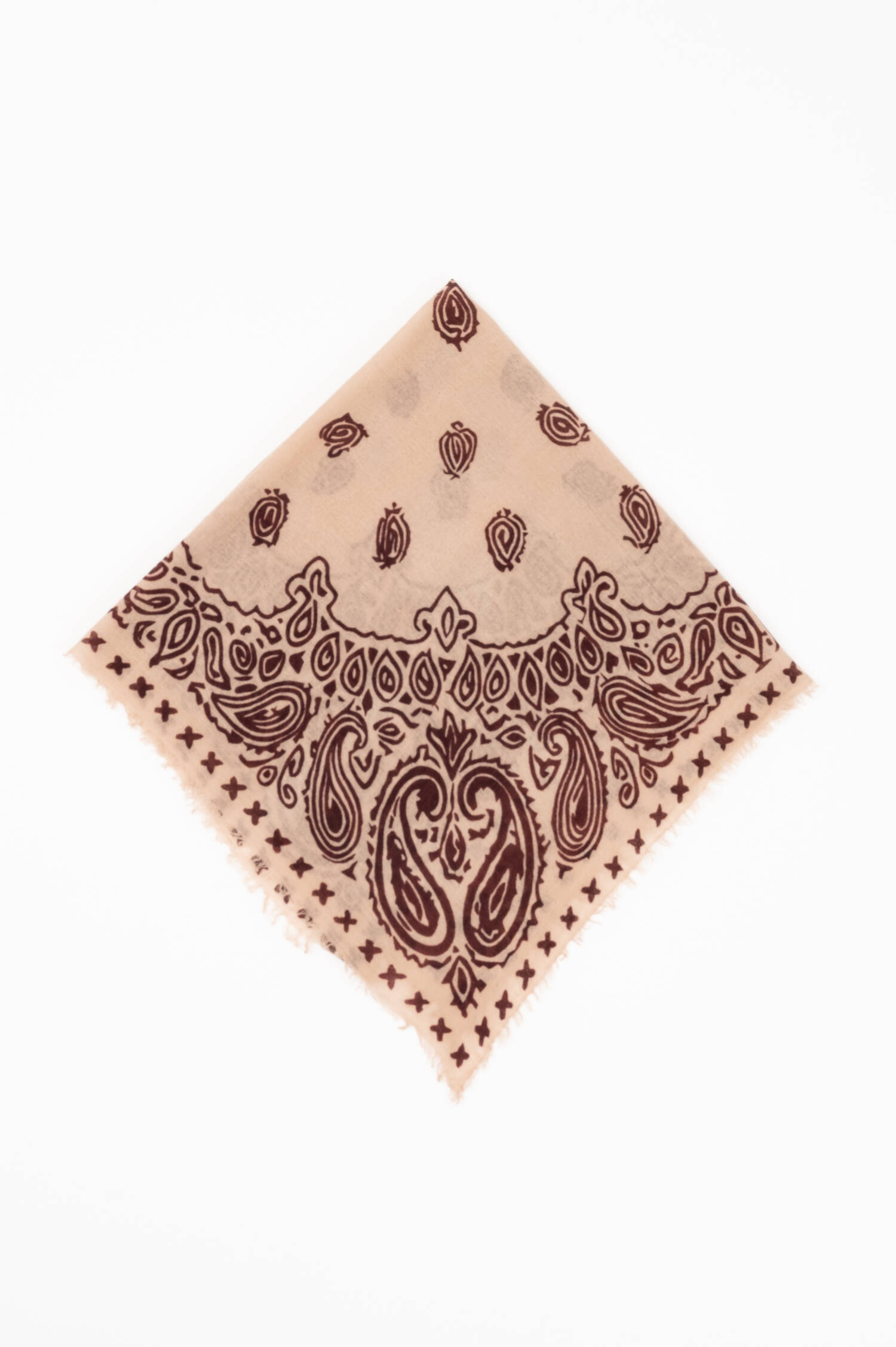 Cashmere Tuch in Beige/Bordeaux Cashmere Tuch in Beige/Bordeaux