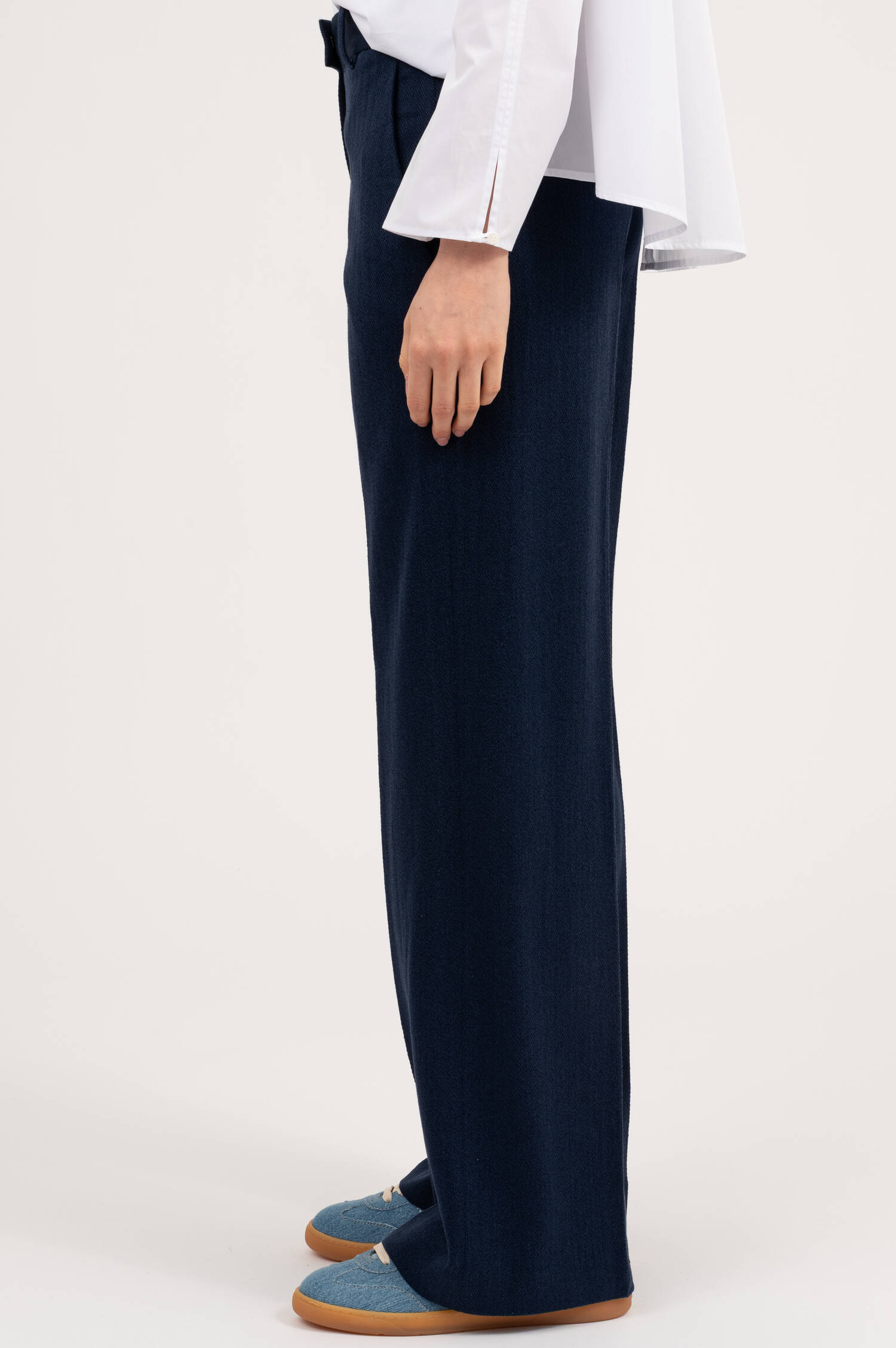 Wide Leg Hose in Dunkelblau Wide Leg Hose in Dunkelblau